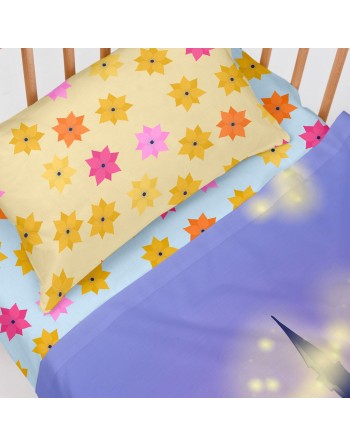 Set di Lenzuola HappyFriday Mr Fox Long Braid Multicolore Culla Neonato 2 Pezzi