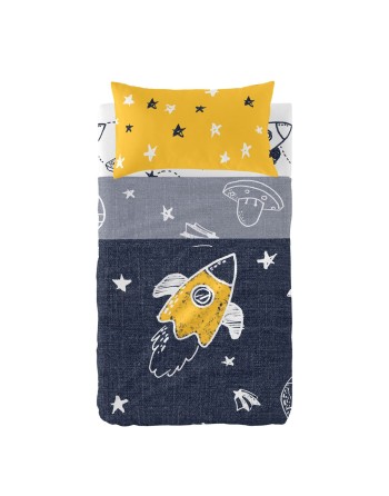 Bettwäsche-Set HappyFriday Mr Fox Starspace Bunt Babybettchen 2 Stücke