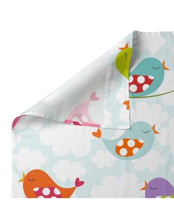 Sengetøj sæt HappyFriday Mr Fox Little Birds Multifarvet Vugge til baby 2 Dele