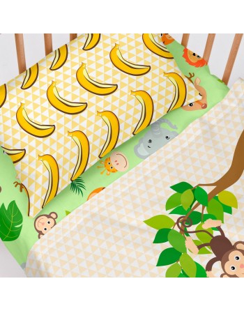 Bedding set HappyFriday Mr Fox Wild Multicolour Baby Crib 2 Pieces