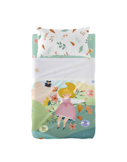 Jeu de draps HappyFriday Mr Fox Dreaming Multicouleur Lit de bébé 2 Pièces