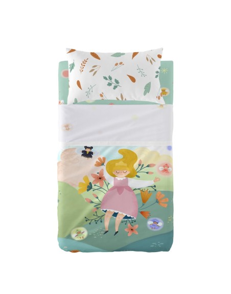 Set di Lenzuola HappyFriday Mr Fox Dreaming Multicolore Culla Neonato 2 Pezzi