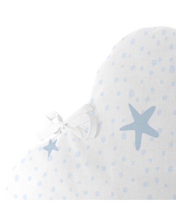 Protector de Cuna HappyFriday Basic Kids Little star  Azul 60 x 40 cm