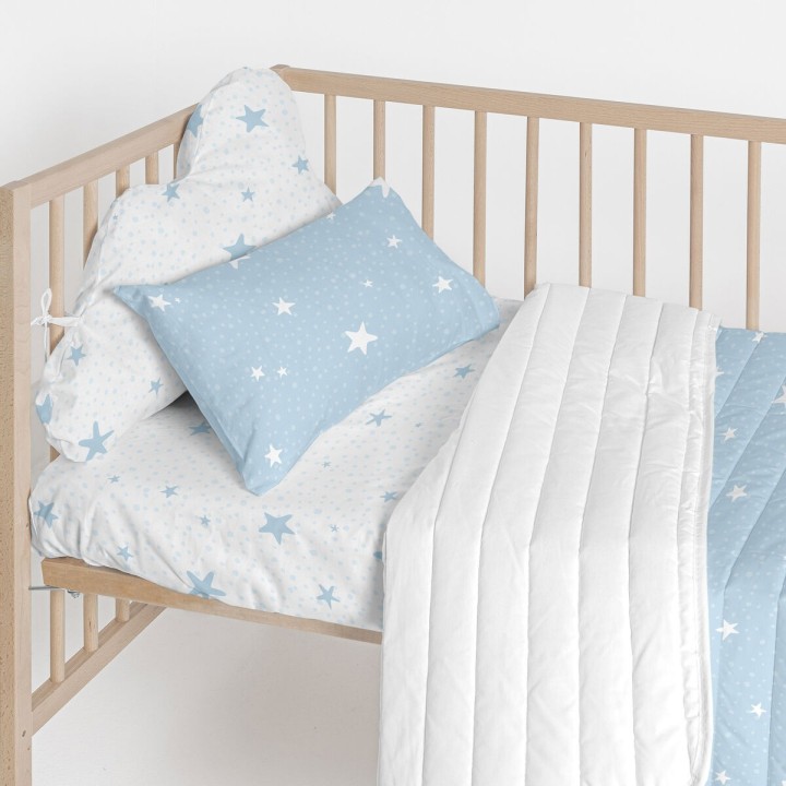 Protection du berceau HappyFriday Basic Kids Little star  Bleu 60 x 40 cm
