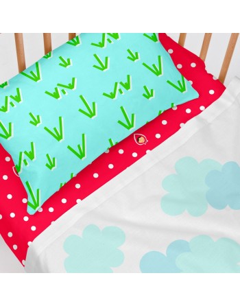 Bedding set HappyFriday Mr Fox Grandma Multicolour Baby Crib 2 Pieces