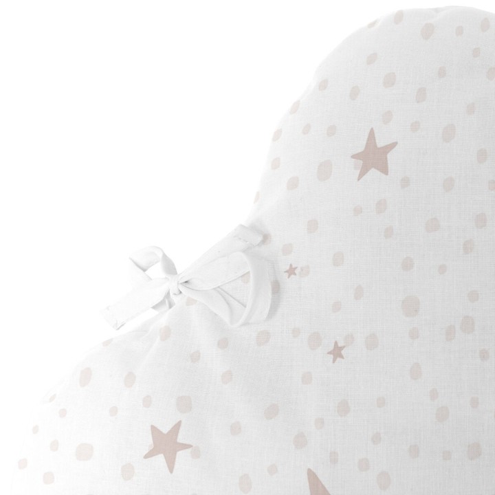 Paracolpi per culla HappyFriday Basic Kids Little star  Rosa 60 x 40 cm