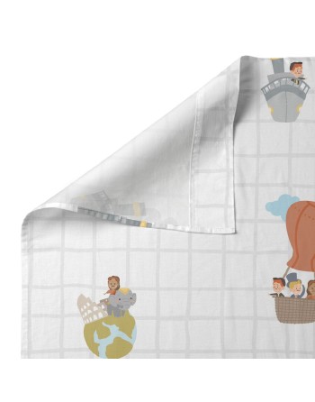 Bedding set HappyFriday Mr Fox World Trip Multicolour Baby Crib 2 Pieces