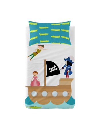 Bettwäsche-Set HappyFriday Mr Fox Flying Boy Bunt Babybettchen 2 Stücke