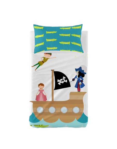 Set di Lenzuola HappyFriday Mr Fox Flying Boy Multicolore Culla Neonato 2 Pezzi