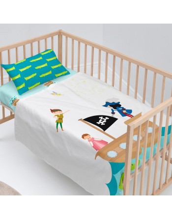 Set di Lenzuola HappyFriday Mr Fox Flying Boy Multicolore Culla Neonato 2 Pezzi