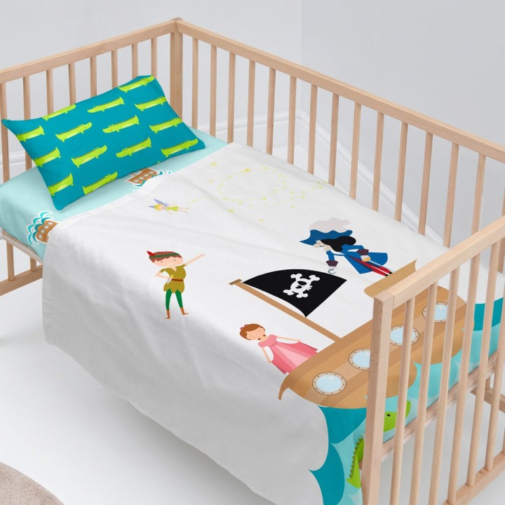 Bedding set HappyFriday Mr Fox Flying Boy Multicolour Baby Crib 2 Pieces