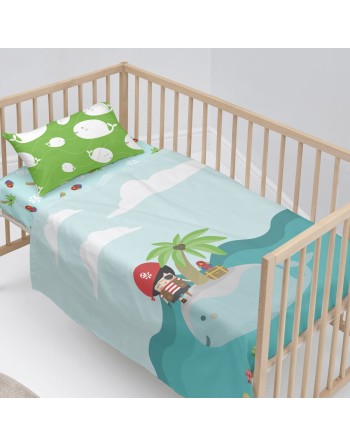 Jeu de draps HappyFriday Happynois Pirata Multicouleur Lit de bébé 2 Pièces