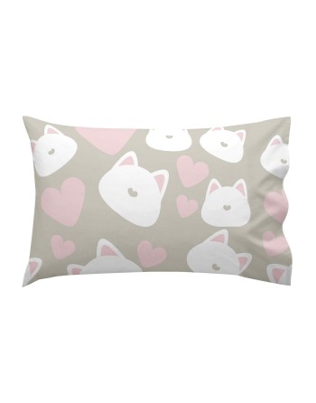 Jeu de draps HappyFriday Happynois Kitty Multicouleur Lit de bébé 2 Pièces