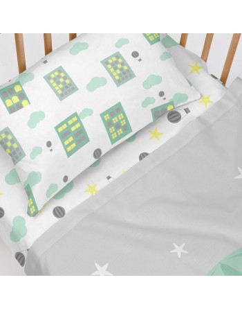 Bedding set HappyFriday Happynois Air Balloon Multicolour 2 Pieces
