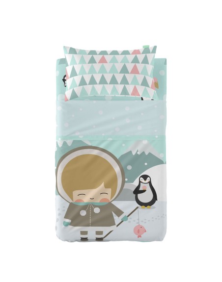 Set di Lenzuola HappyFriday Happynois Skymo Day Multicolore Culla Neonato 2 Pezzi