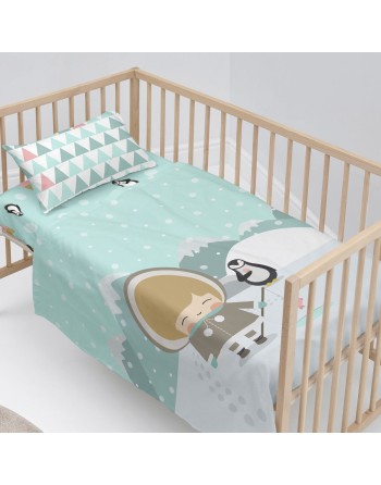 Set di Lenzuola HappyFriday Happynois Skymo Day Multicolore Culla Neonato 2 Pezzi