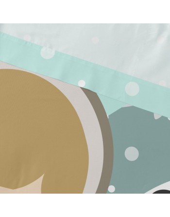 Jeu de draps HappyFriday Happynois Skymo Day Multicouleur Lit de bébé 2 Pièces