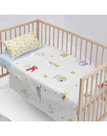 Set di Lenzuola HappyFriday Le Petit Prince Son monde Multicolore Culla Neonato 2 Pezzi