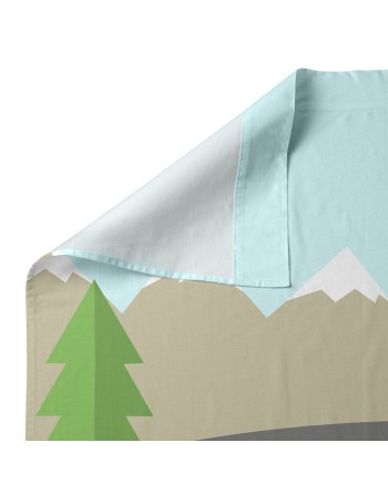 Jeu de draps HappyFriday Happynois Train Multicouleur Lit de bébé 2 Pièces