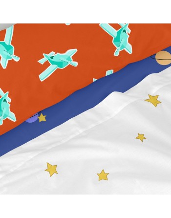 Jeu de draps HappyFriday LE PETIT PRINCE Multicouleur Lit 1 persone 2 Pièces