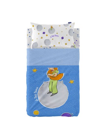 Jeu de draps HappyFriday Le Petit Prince Accolade Multicouleur Lit de bébé 2 Pièces
