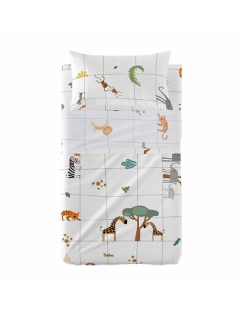 Bedding set HappyFriday HF Mini Savanna Multicolour Baby Crib 2 Pieces