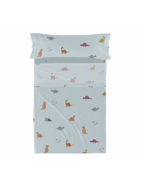 Juego de Sábanas HappyFriday HF Mini Dinosaur Multicolor Cuna de Bebé 2 Piezas