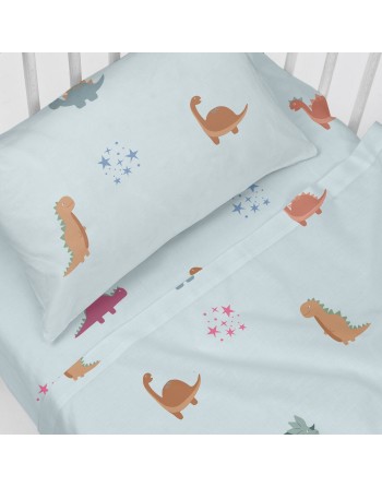 Bedding set HappyFriday HF Mini Dinosaur Multicolour Baby Crib 2 Pieces