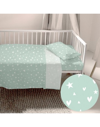 Set di Lenzuola HappyFriday HF Mini Fairy Dust Multicolore Culla Neonato 2 Pezzi