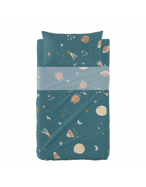 Sengetøj sæt HappyFriday HF Mini Universe Multifarvet Vugge til baby 2 Dele