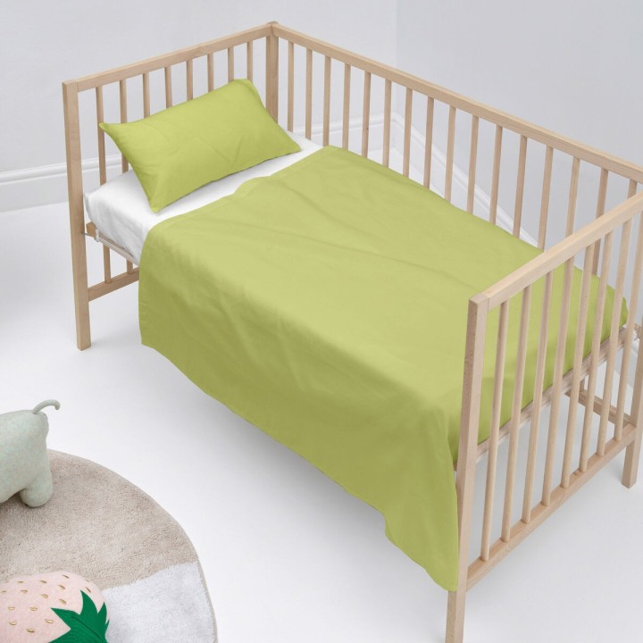 Bedding set HappyFriday BASIC KIDS Green Baby Crib 2 Pieces