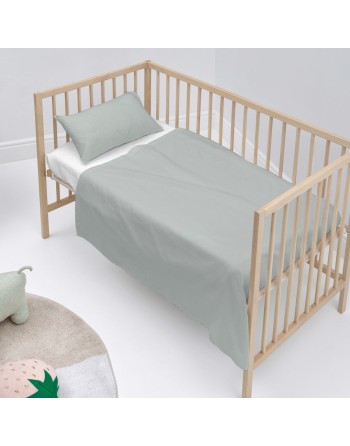 Sengetøj sæt HappyFriday BASIC KIDS Grå Vugge til baby 2 Dele