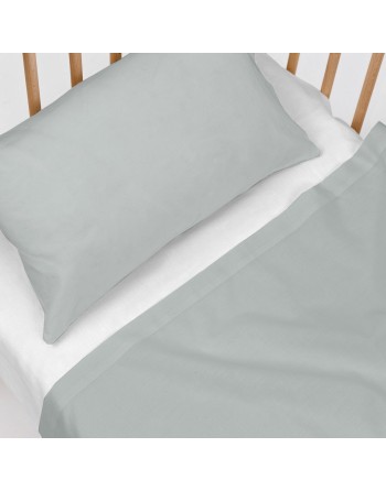 Set di Lenzuola HappyFriday BASIC KIDS Grigio Culla Neonato 2 Pezzi