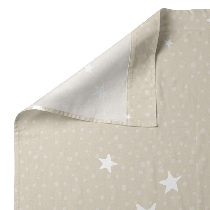 Set di Lenzuola HappyFriday Basic Kids Little star Beige Culla Neonato 2 Pezzi