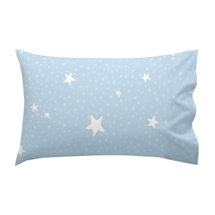 Jeu de draps HappyFriday Basic Kids Little star Bleu Lit de bébé 2 Pièces