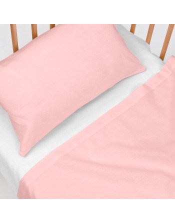 Bedding set HappyFriday BASIC KIDS Light Pink Baby Crib 2 Pieces