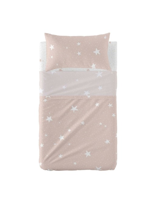 Bedding set HappyFriday Basic Kids Little star Pink Baby Crib 2 Pieces