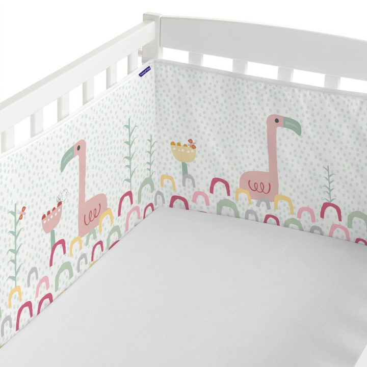 Barnesengbeskytter HappyFriday Moshi Moshi Hola Multifarvet 210 x 40 cm
