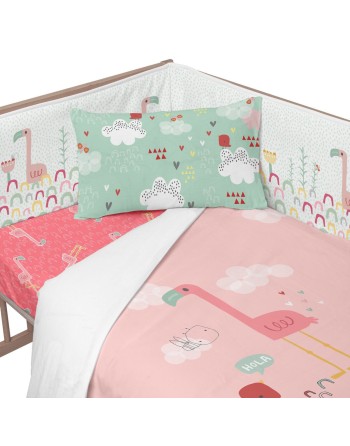 Protector de Cuna HappyFriday Moshi Moshi Hola Multicolor 210 x 40 cm