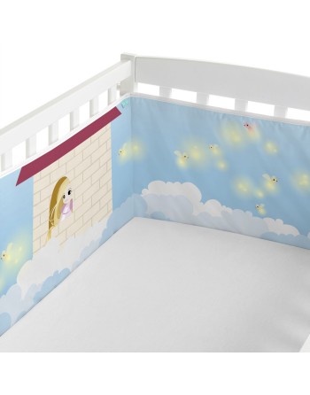 Protection du berceau HappyFriday Mr Fox Long braid  Multicouleur 210 x 40 cm