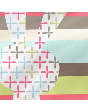 Paracolpi per culla HappyFriday Moshi Moshi Rabbit family Multicolore 210 x 40 cm