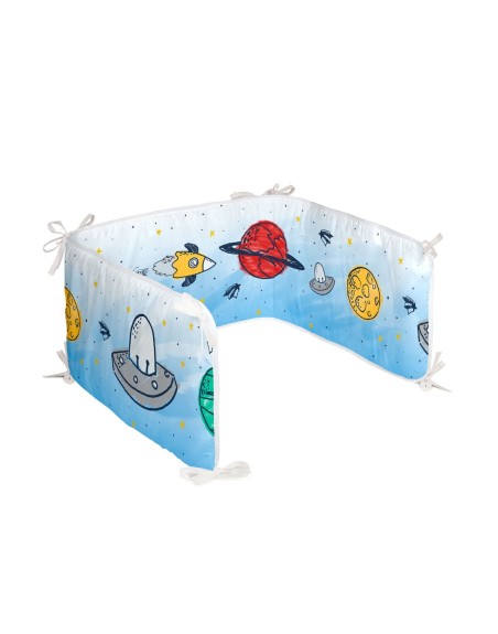 Barnesengbeskytter HappyFriday Mr Fox Starspace Multifarvet 210 x 40 cm