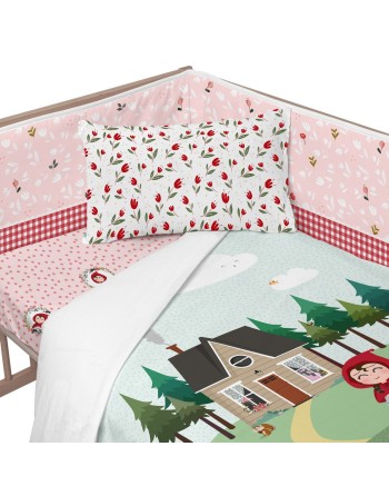 Paracolpi per culla HappyFriday Mr fox Red riding hood Multicolore 210 x 40 cm