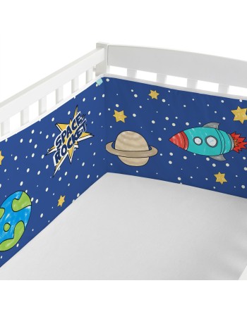 Barnesengbeskytter HappyFriday Mr Fox Space rocket  Multifarvet 210 x 40 cm