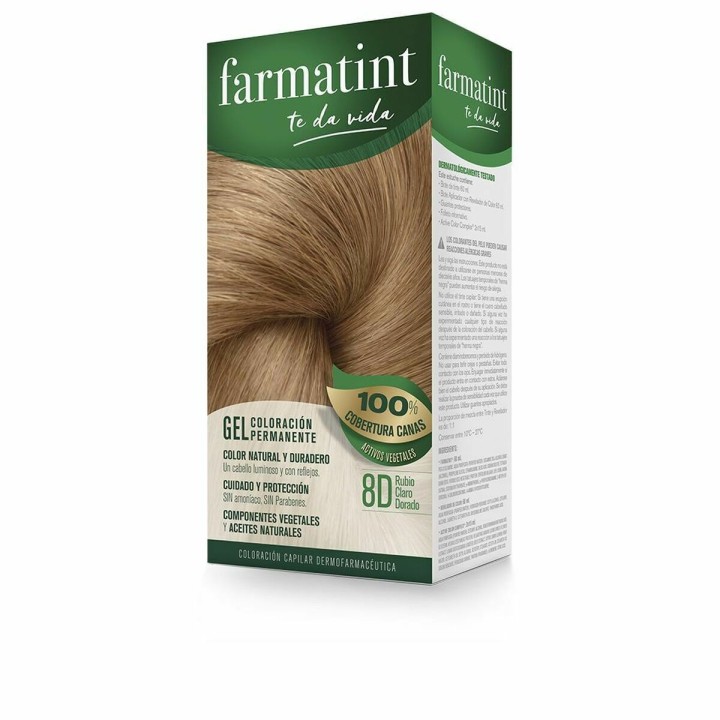 Tintura Permanente Farmatint 8470001790699 8d-Rubio Claro Dorado Gel