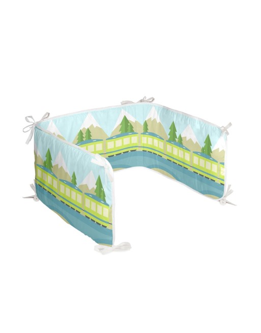 Barnesengbeskytter HappyFriday Happynois Train Multifarvet 210 x 40 cm