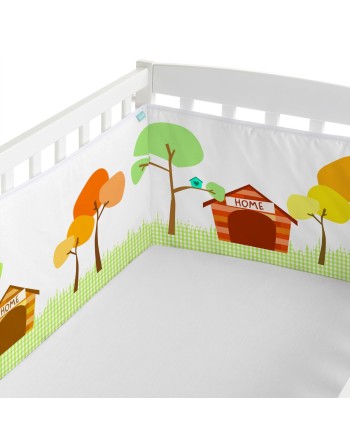 Cot protector HappyFriday Mr Fox Dogs Multicolour 210 x 40 cm