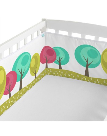 Paracolpi per culla HappyFriday Mr Fox Grandma Multicolore 210 x 40 cm