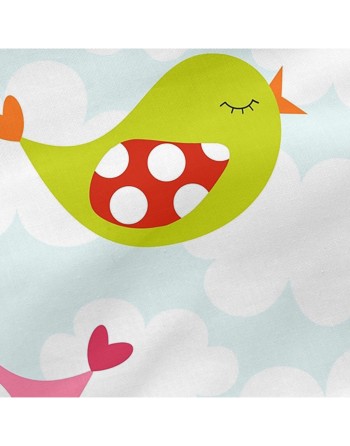 Barnesengbeskytter HappyFriday Mr Fox Little birds Multifarvet 210 x 40 cm