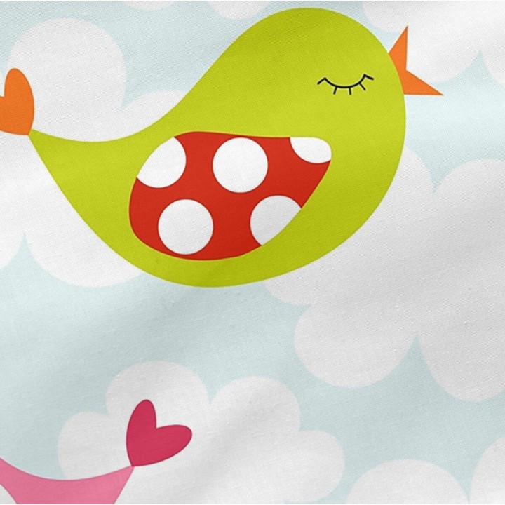 Barnesengbeskytter HappyFriday Mr Fox Little birds Multifarvet 210 x 40 cm